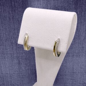 Lab Diamond and Yellow Gold Earrings