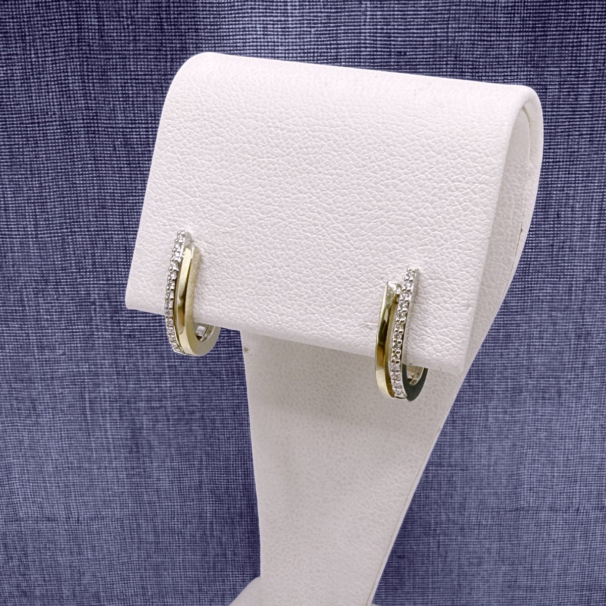 Lab Diamond and Yellow Gold Earrings