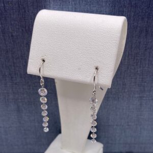 Graduated Lab Diamond Dangles in White Gold