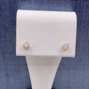 Lab Diamond Studs in Yellow Gold