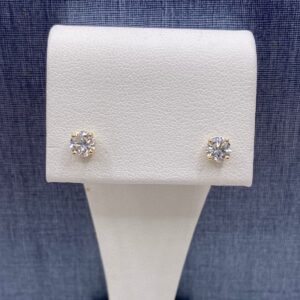 Lab Diamond Studs in Yellow Gold