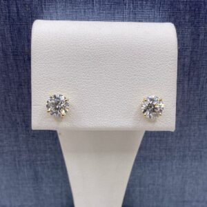 Lab Diamond Studs in Yellow Gold