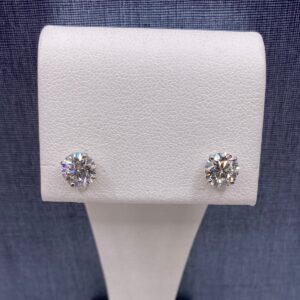 Lab Diamond Studs in White Gold
