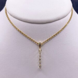 Lab Diamond Dangle Pendant