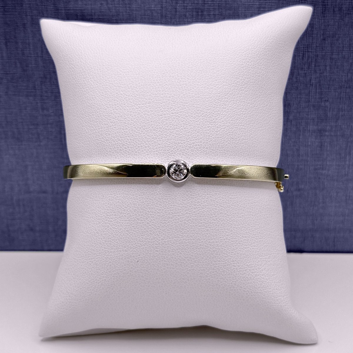 Two Tone Lab Diamond Bangle