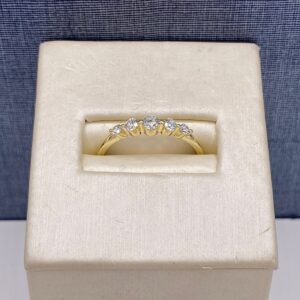 Dainty Five Stone Yellow Gold Ring