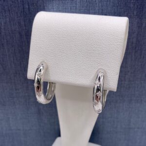 Lab Diamond Huggies with Star Etching