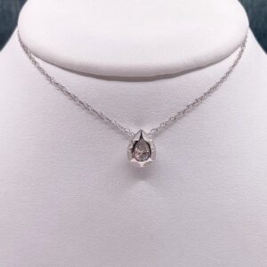 Pear Cut Lab Diamond Slide Necklace