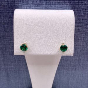 Lab Emerald Studs