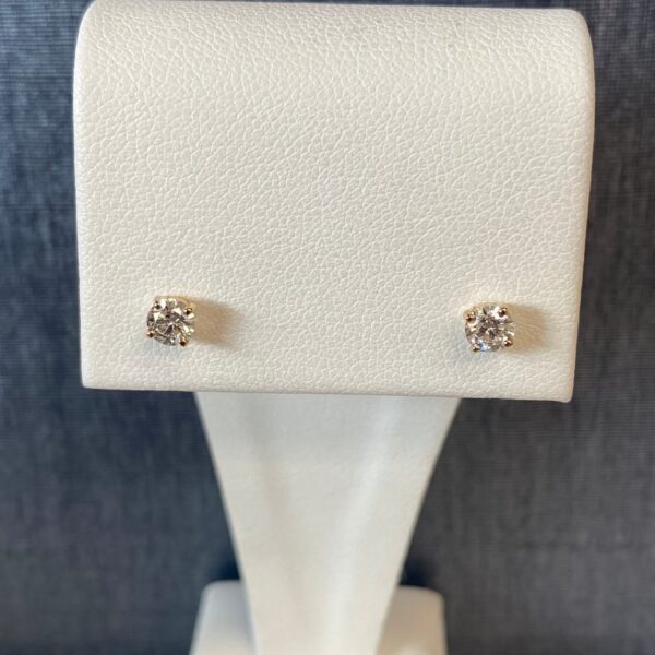 Lab Diamond Earring Studs in Yellow Gold