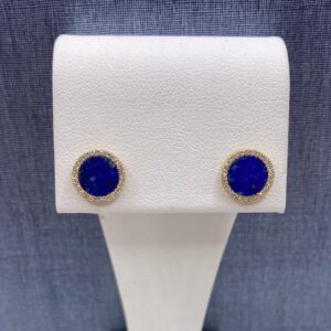 Lapis with Diamond Halo