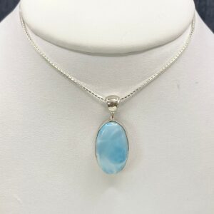 Larimar and Sterling Silver Pendant