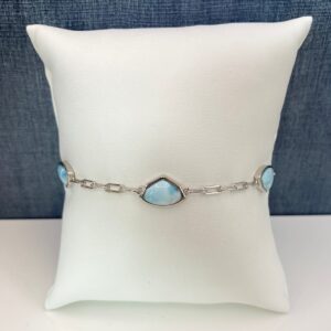 Larimar and Sterling Silver Bracelet