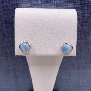 Larimar Studs in Sterling