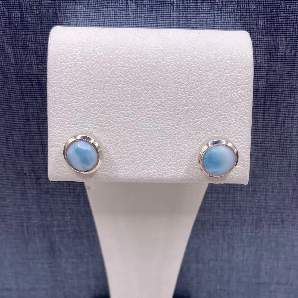 Larimar Studs in Sterling