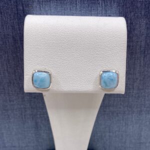 Larimar Studs in Sterling