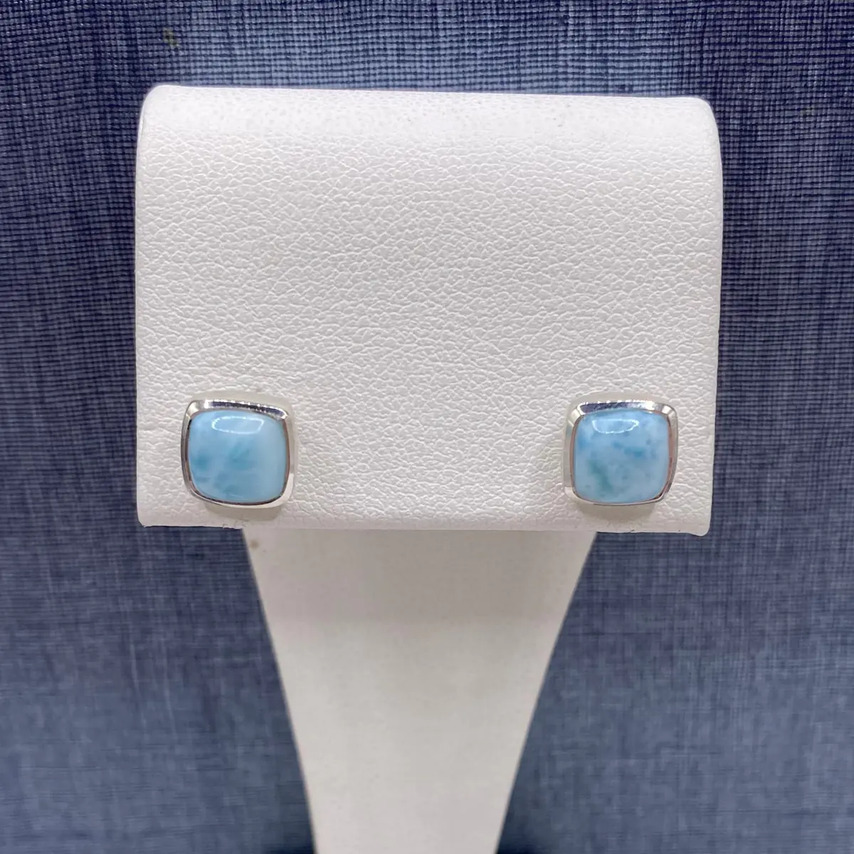 Larimar Studs in Sterling
