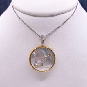 Scorpio Mother of Pearl in Plated Sterling
