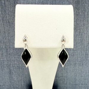 Onyx and Sterling Silver Earrings