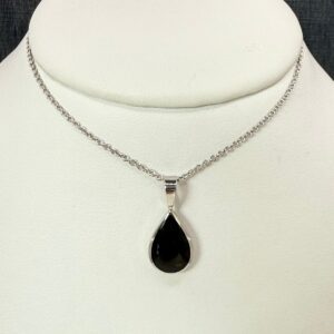 Sterling Silver and Onyx Necklace