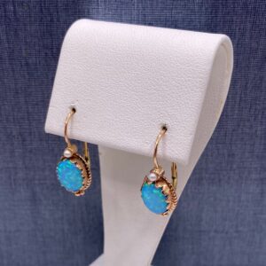 Opal and Pearl Vintage Earrings