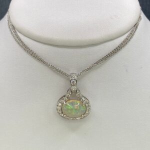 Opal and Diamond Statement Pendant