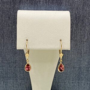 Pink Tourmaline Dangle Earrings