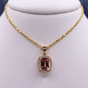 Pink Tourmaline Statement Pendant
