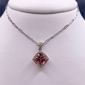 Pink Tourmaline Statement Pendant