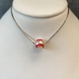 Baseball Pearl Pendant and Sterling Silver