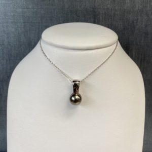 Pearl and 14k White Gold Pendant