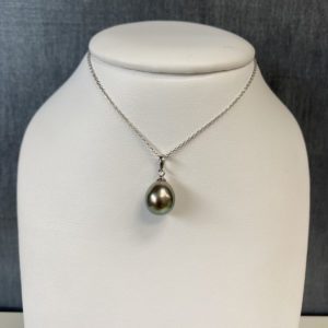 Cultured Pearl Pendant in 14k White Gold