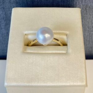 Yellow Ring with Pearl Center