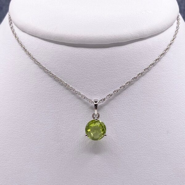 Rose Cut Peridot Necklace