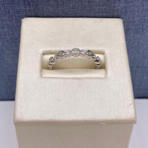 Peridot and Diamond Stackable