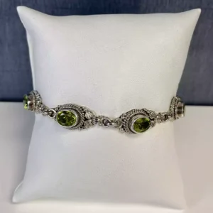 Peridot and Sterling Bracelet