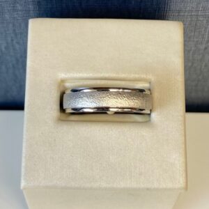 Pebbeled Platinum Gent's Ring
