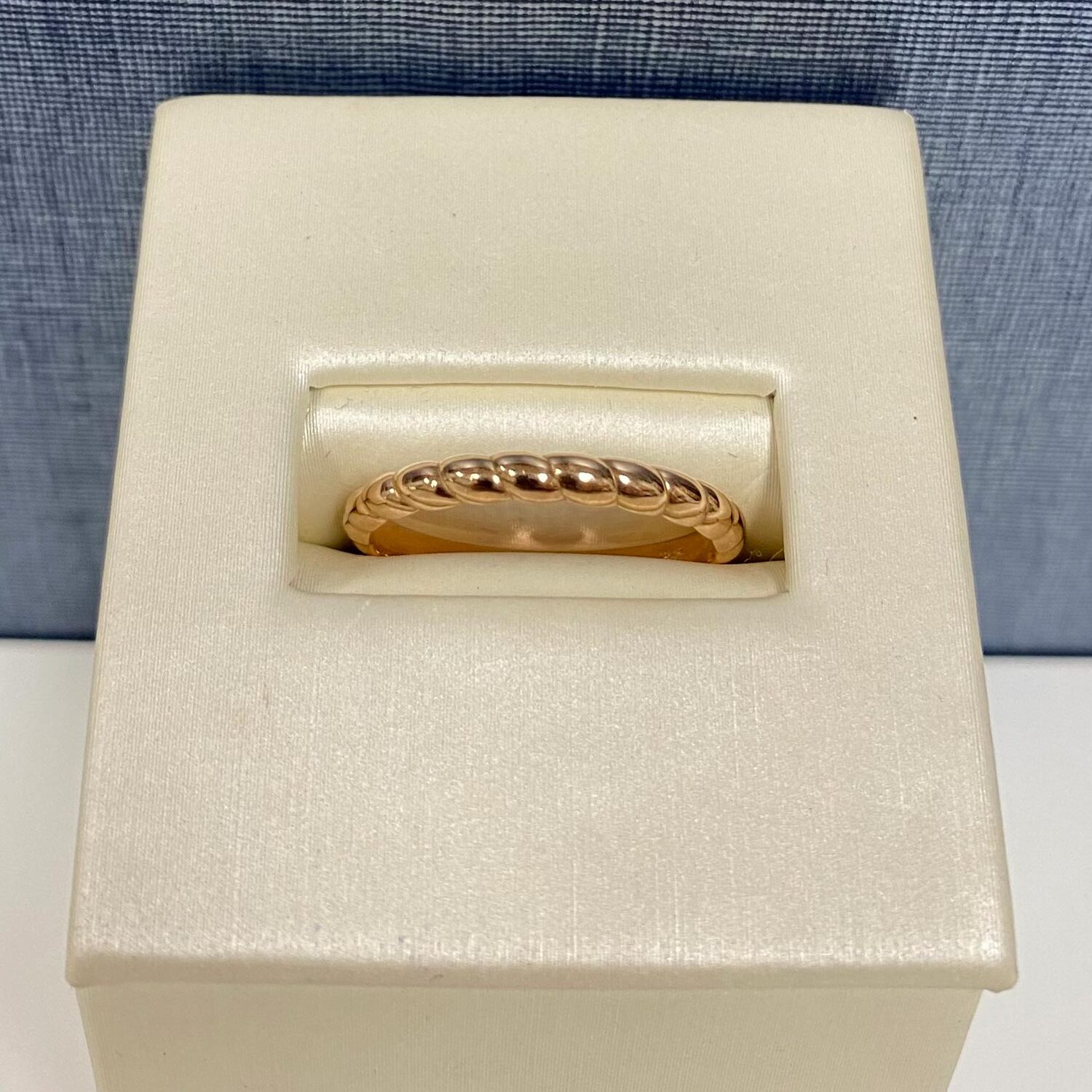 Rope Detail Rose Gold Stackable Ring