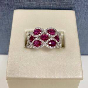 Ruby and Diamond White Gold Ring