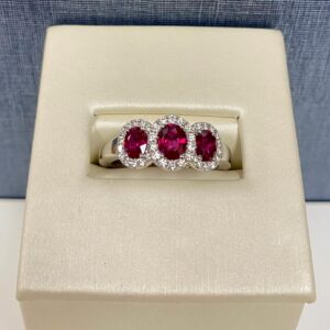 Ruby and Diamond White Gold Ring