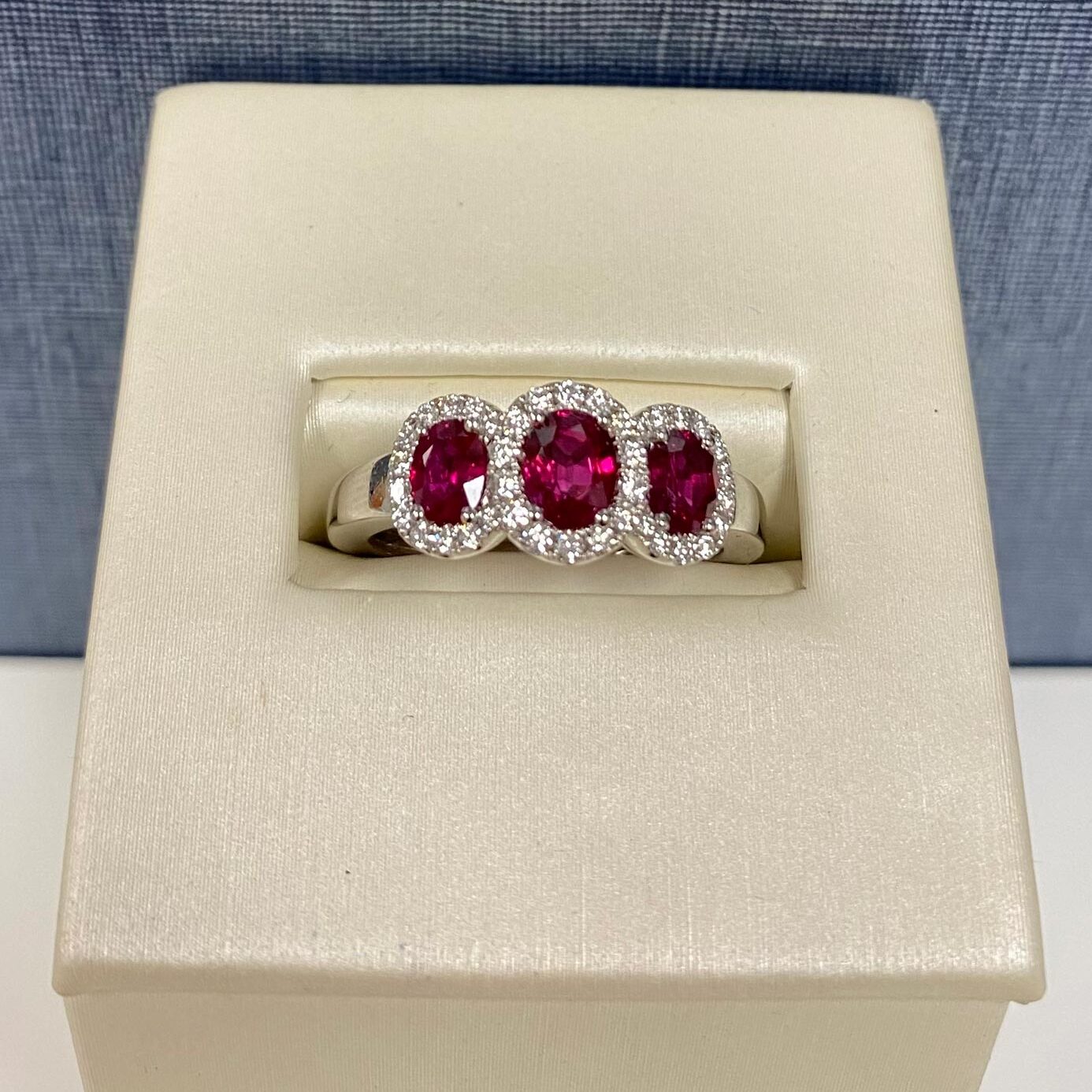 Ruby and Diamond White Gold Ring