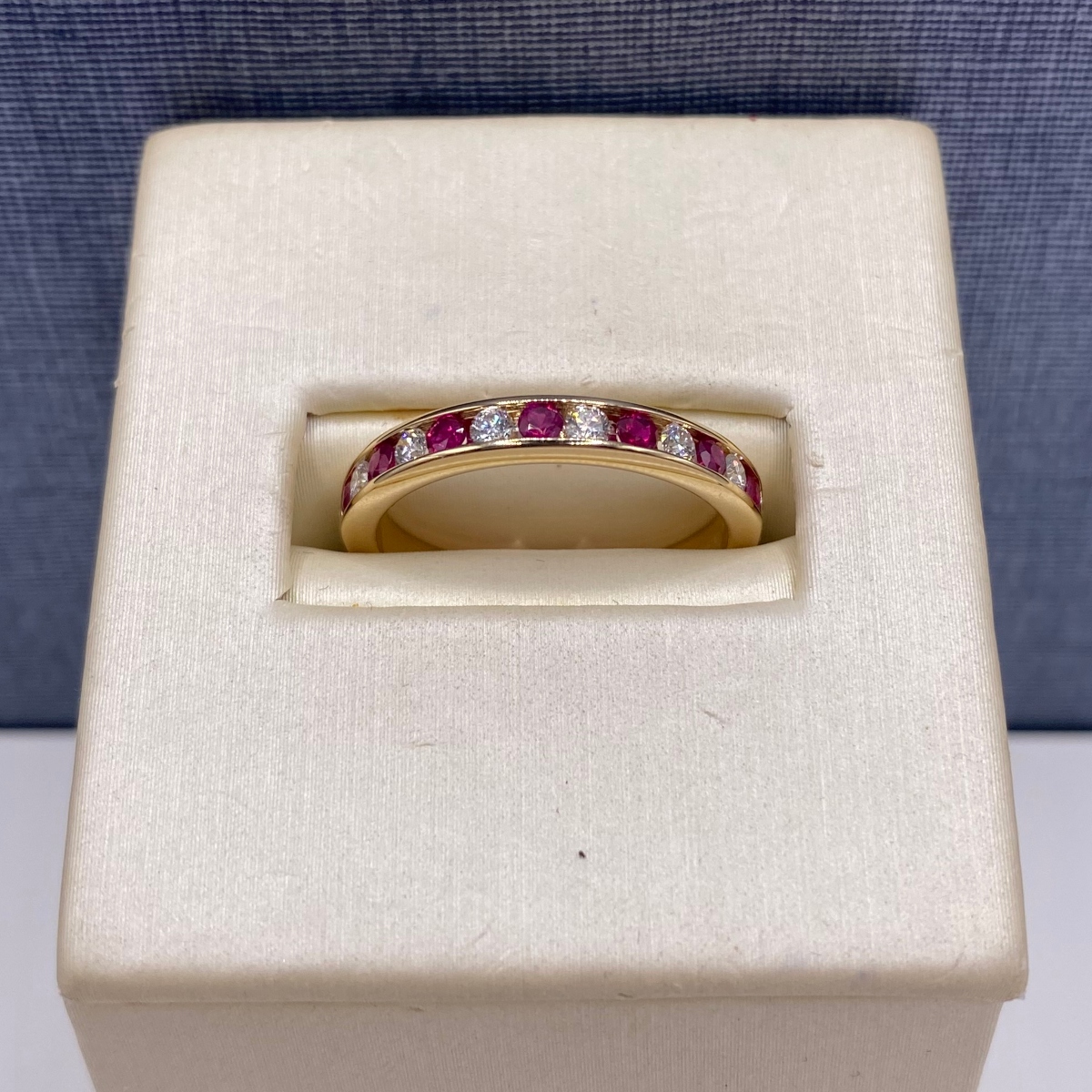 Ruby and Diamond Band in Yellow Gold