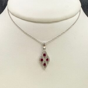 Ruby and Diamond Fashion Necklace