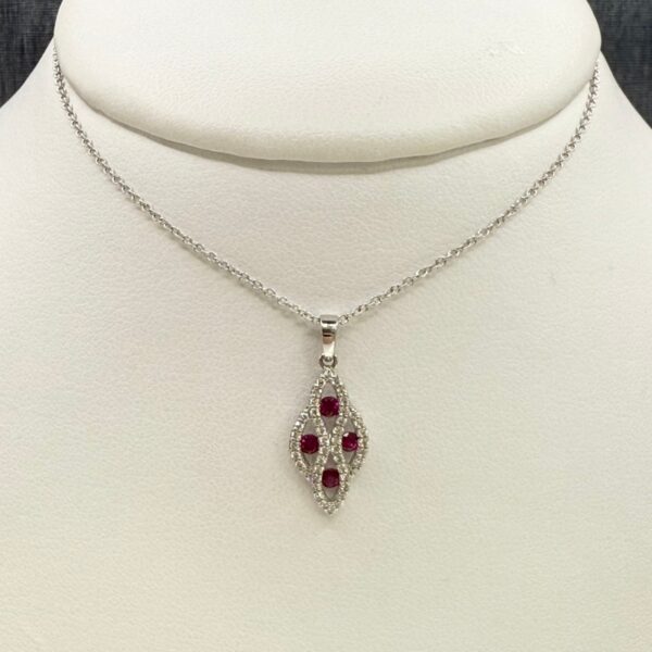 Ruby and Diamond Fashion Necklace