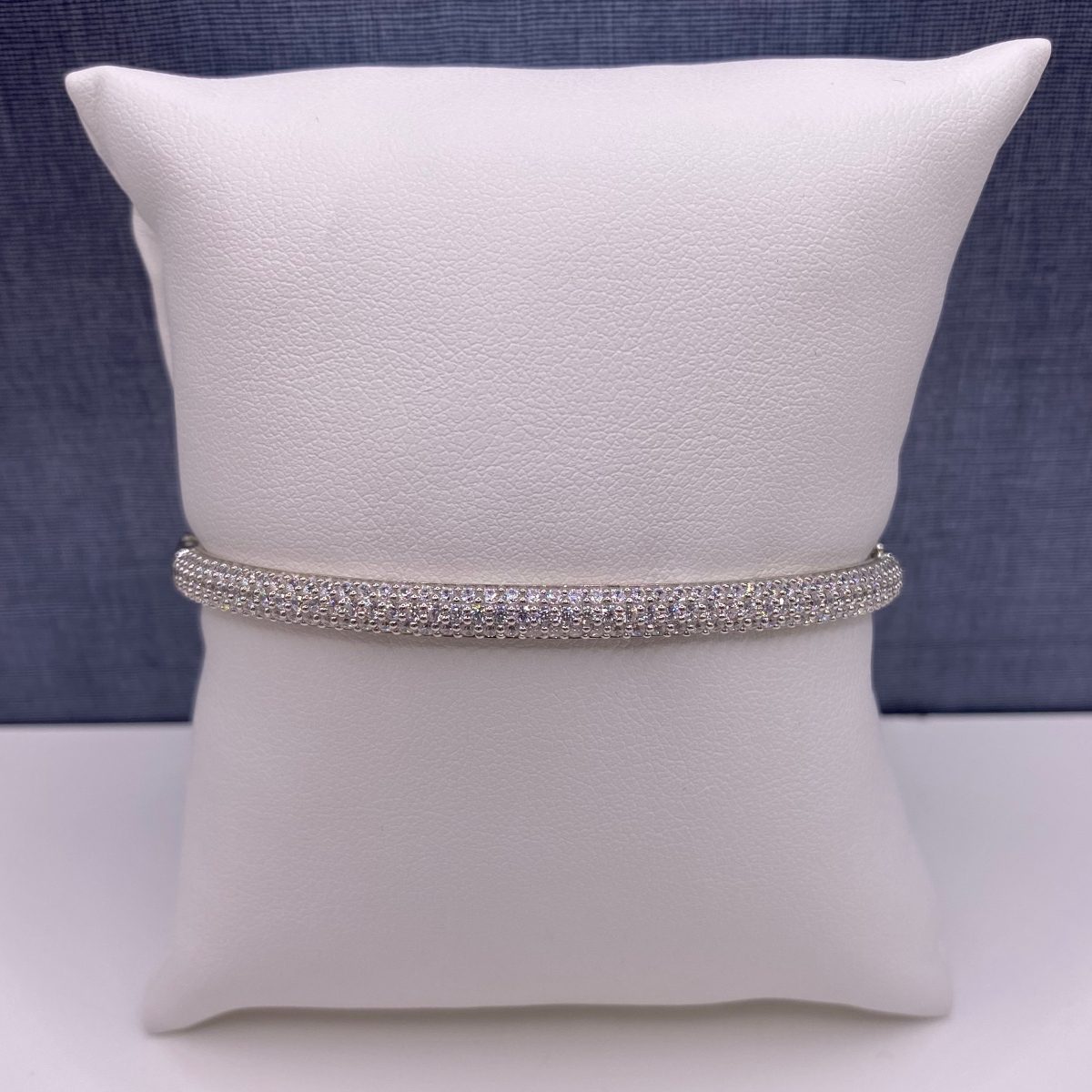 Crystal Bangle in Sterling Silver