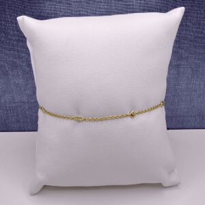 Plated Sterling Bracelet with Stationed Crystals