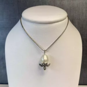 Baby Turtle and Sterling Silver Necklace
