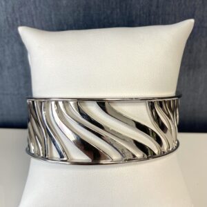 Sterling Silver Striped Bracelet