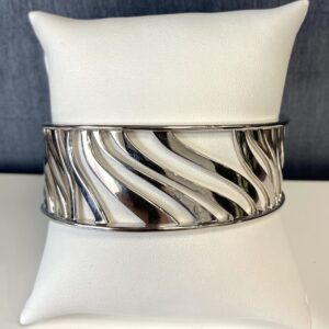 Sterling Silver Striped Bracelet