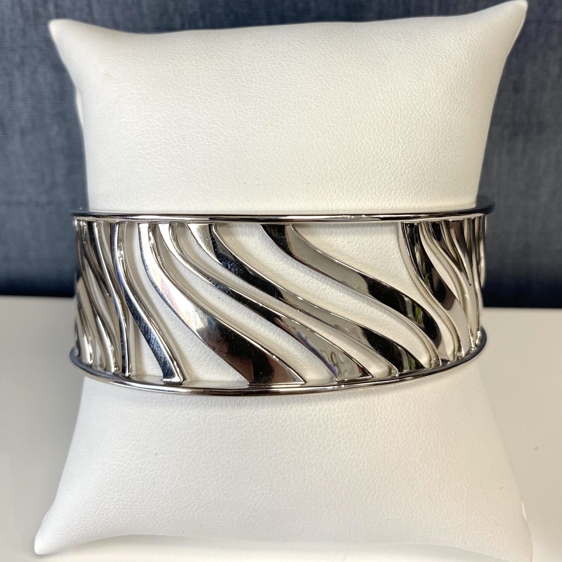 Sterling Silver Striped Bracelet